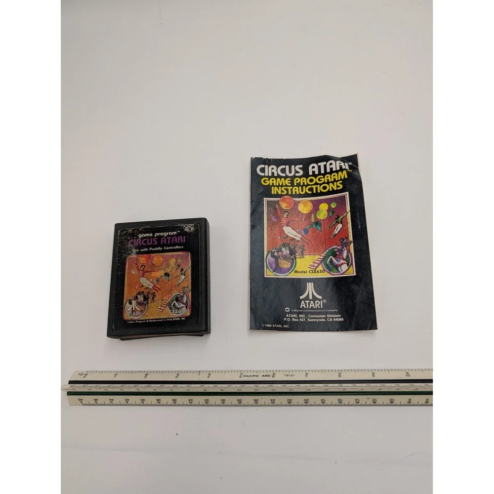 Circus Atari 2600 Game Cartridge CX2630 with Original Instruction Manual 1978